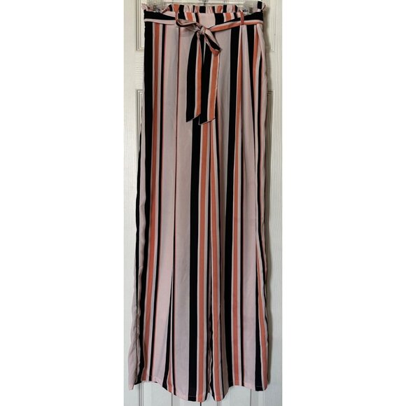 Forever 21 Contemporary Polyester High-Rise Striped Casual Pants Women's Size S - Picture 1 of 14